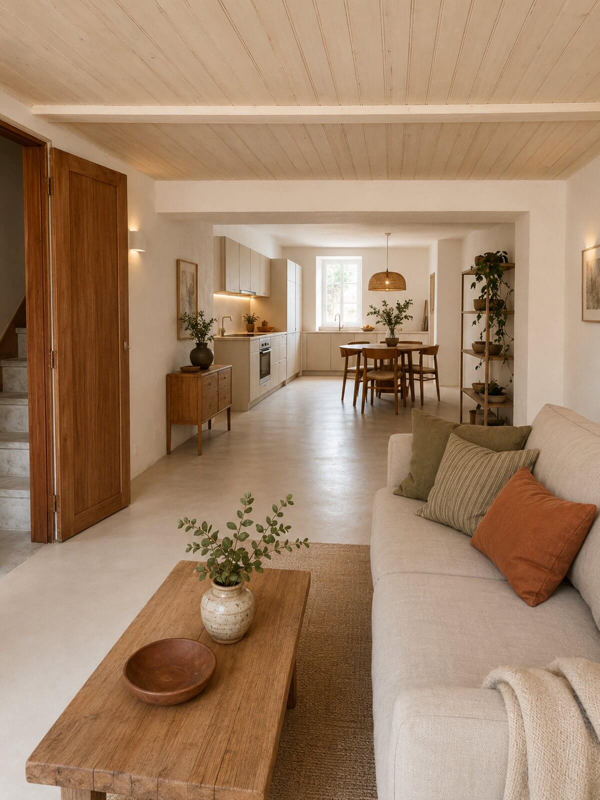 Ground-floor apartment with open-plan living and kitchen